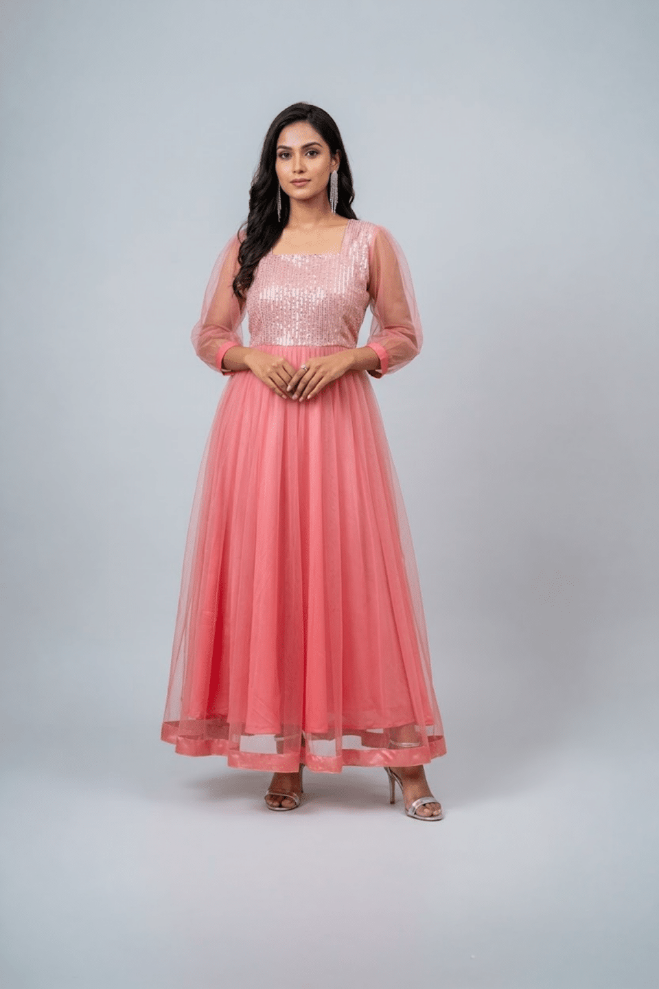 Shimmering Tulle Gown