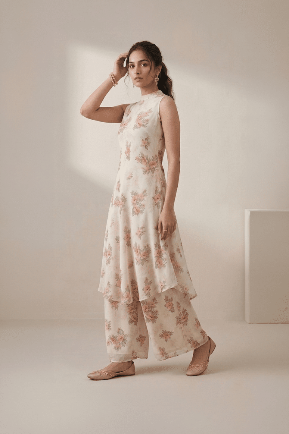 Ivory Floral Co-Ord Set