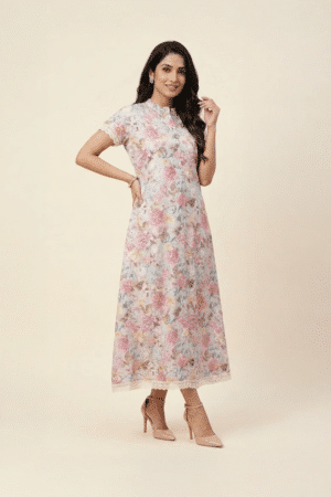 Pastel Floral Print Dress