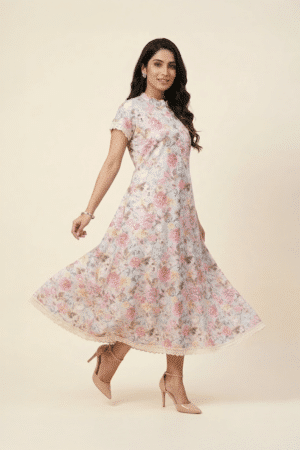 Pastel Floral Print Dress