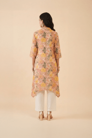 Peach Floral Kurta