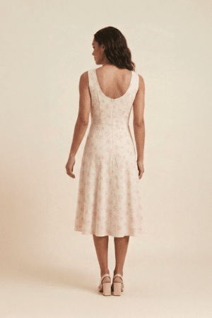 Blush floral midi dress for women by Ivory by Radhika