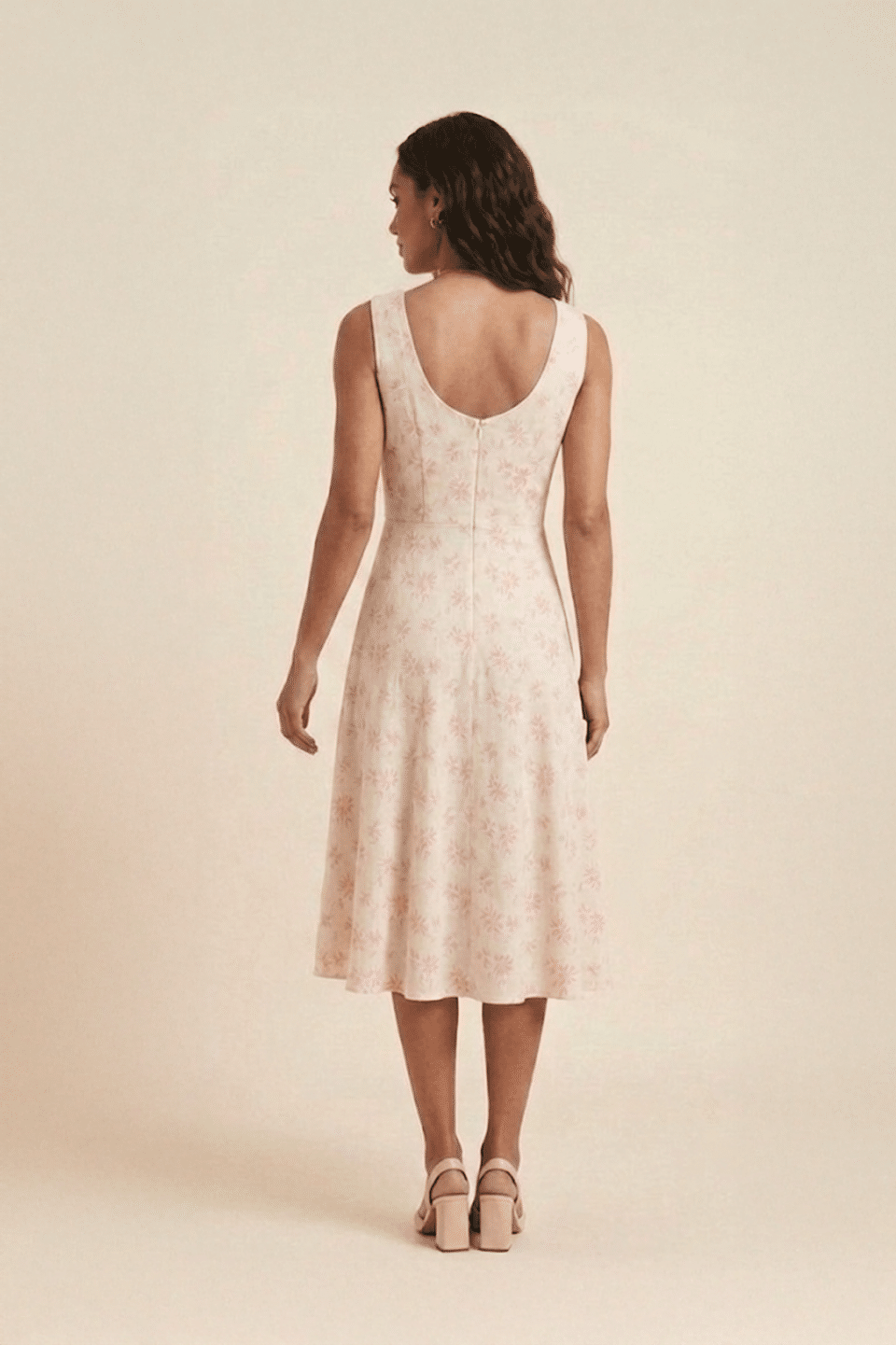 Blush floral midi dress for women by Ivory by Radhika