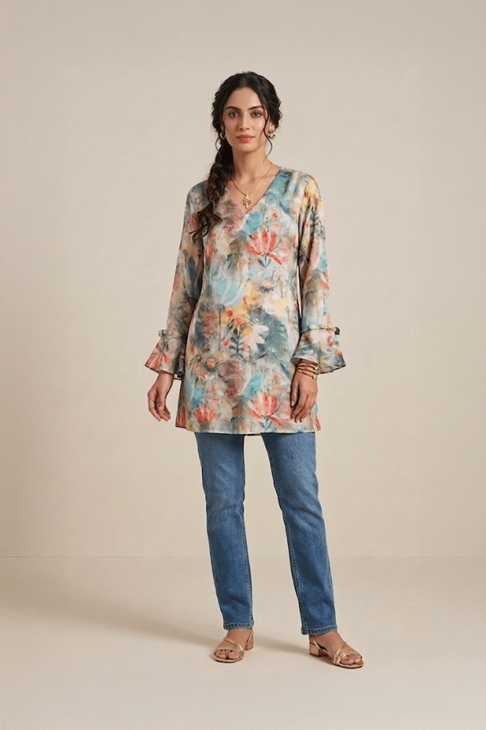 Floral Printed Kurta
