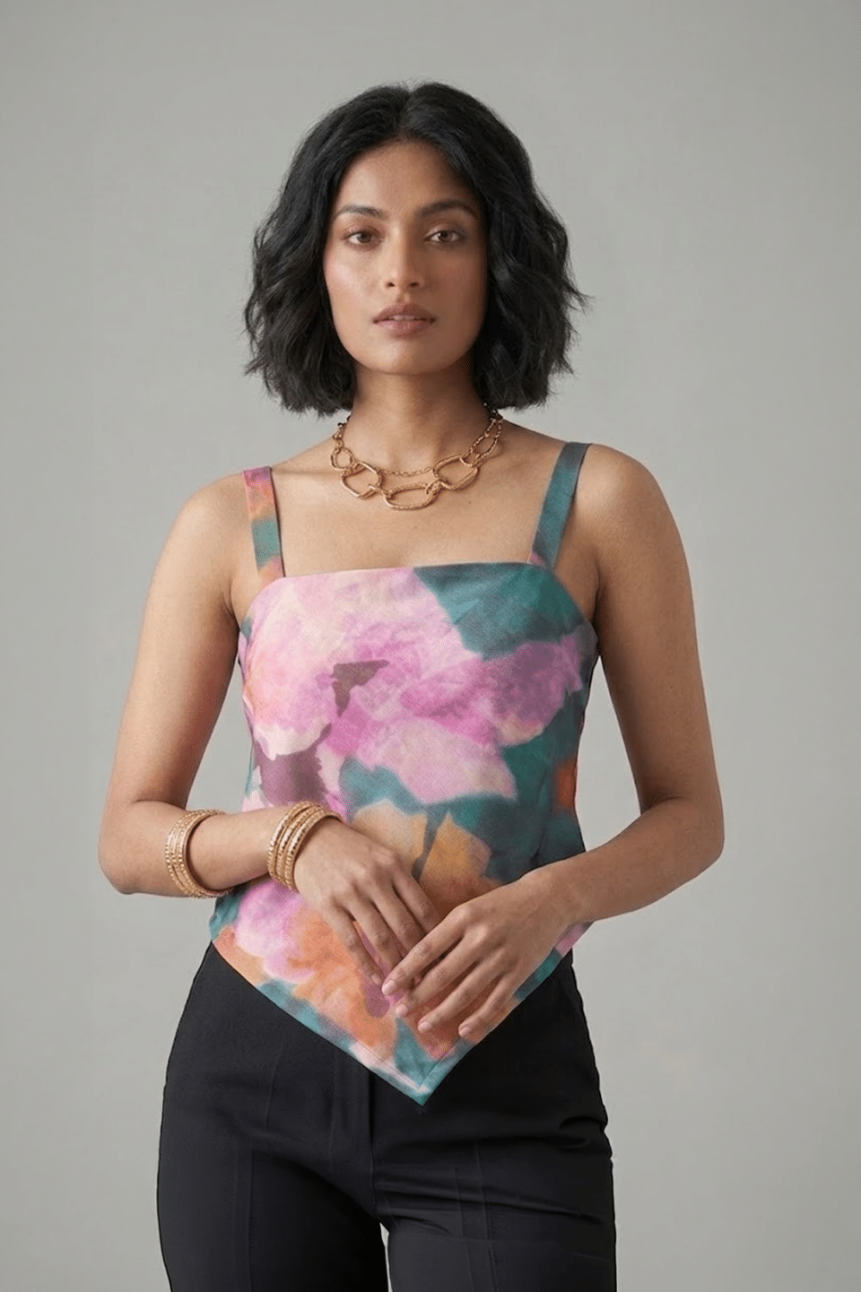 Multicolor Handkerchief Top