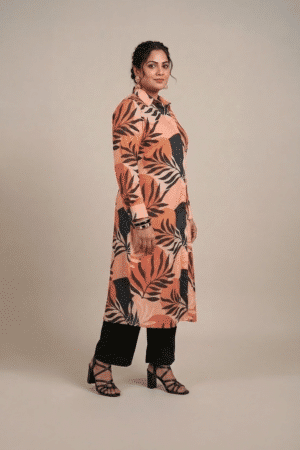 Leaf Pattern Long Shirt