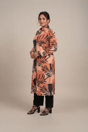 Leaf Pattern Long Shirt